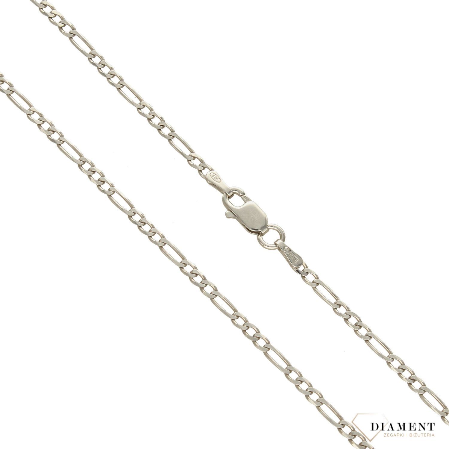 Łańcuszek srebrny 925 Figaro rodowana DIA-LAN-2091R-60-925 (2).jpg